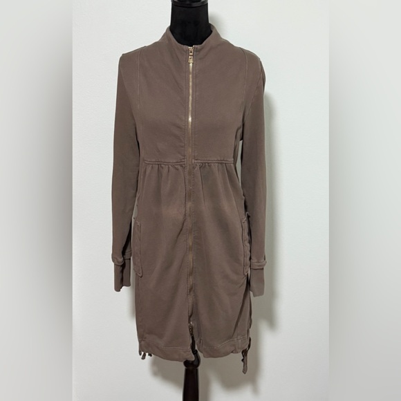 WEARABLES by XCVI Intergallactic Fleece Cinchable Longline Jacket Dress - Small - Picture 4 of 7